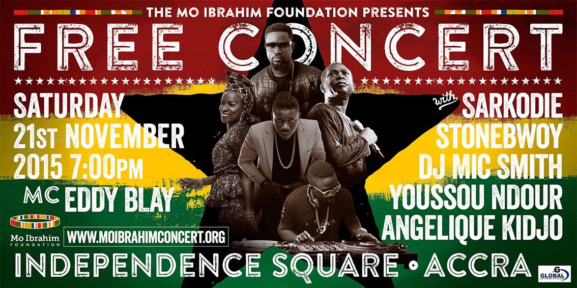 Angelique Kidjo, Stonebwoy, Yousou N’Dour, Sarkodie & many for Mo Ibrahim Concert 2015