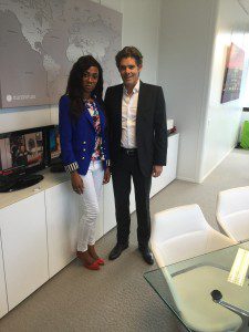 Juliet with Euronews CEO Michael Peters