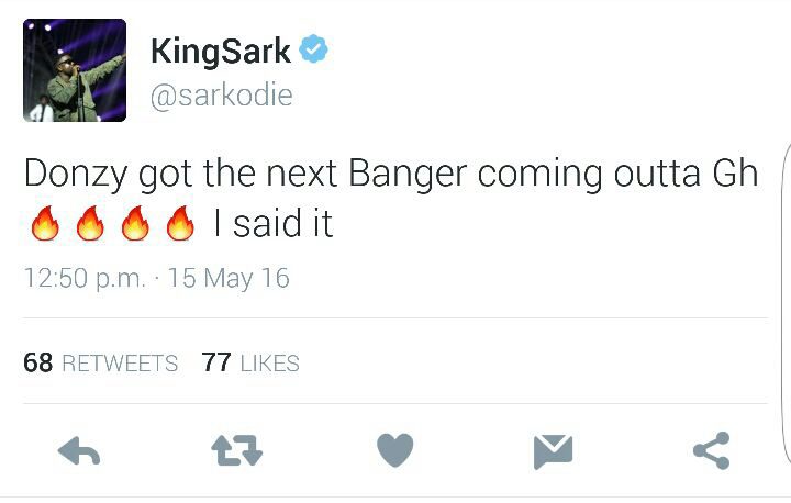 Sarkodie's tweet