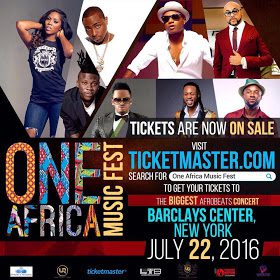 Stonebwoy,Tiwa Savage,Wizkid, Davido, & More To Perform At One Africa Music Fest On July 22