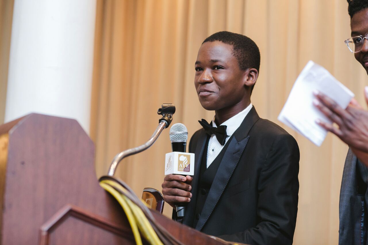 Abraham Attah Presented with a Key to Massachusetts by Major