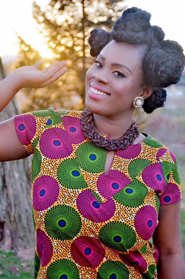 MaAkua,rising Ghanaian songstress looking awesome in her African wear.