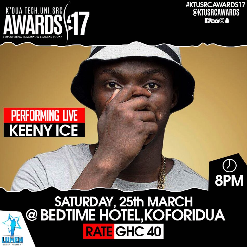 Keeny Ice Performs at KTU SRC Awards in Koforidua this Weekend