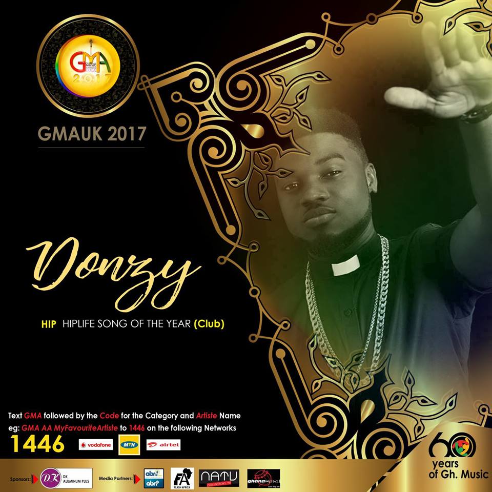 Ghana Music Awards UK: Donzy Grabs Nomination.