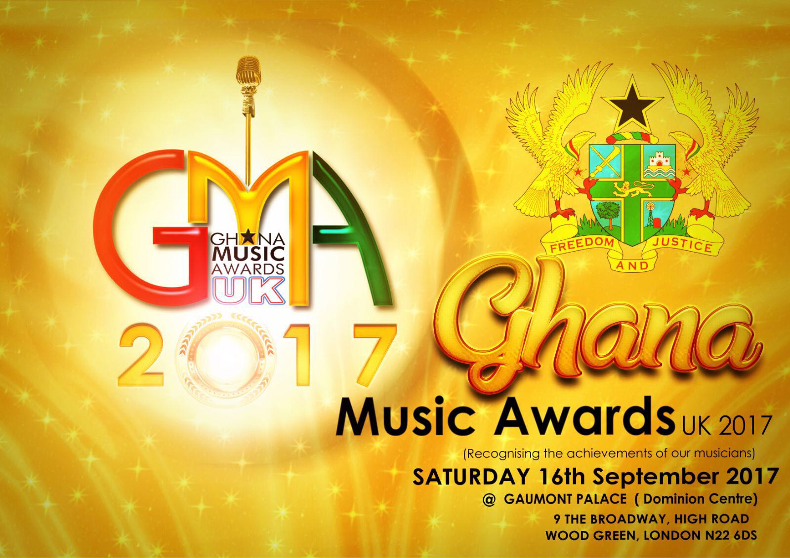 Ghana Music Awards UK 2017: Nominations announced