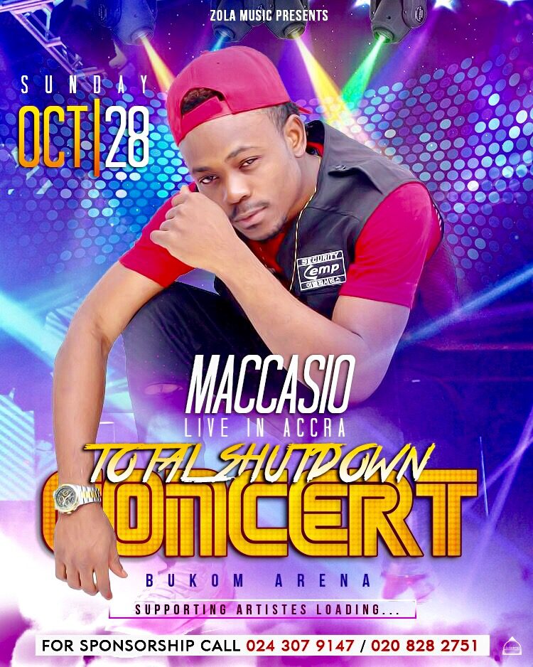 Maccasio Announces Accra Concert!!!
