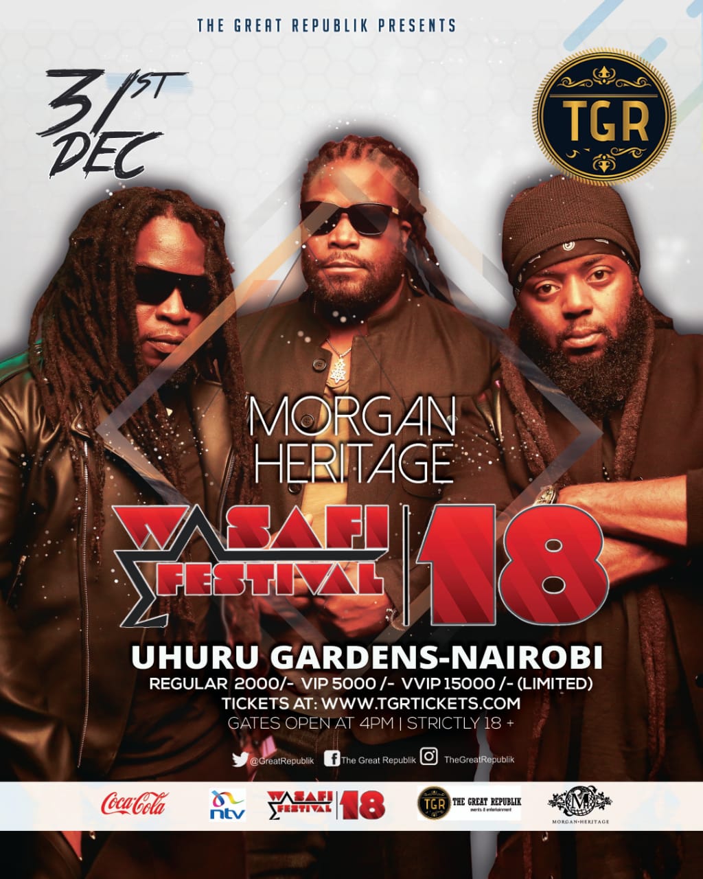 Morgan Heritage to perform at Wasafi Festival 2018 in Kenya on December 31st