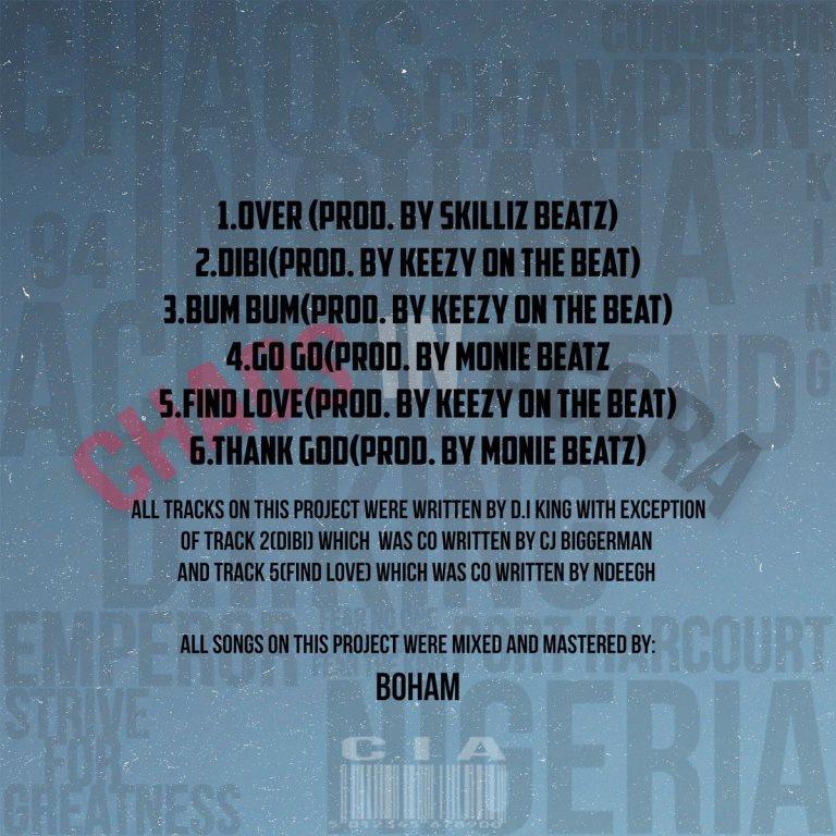 D.i King Chaos in Accra EP back cover