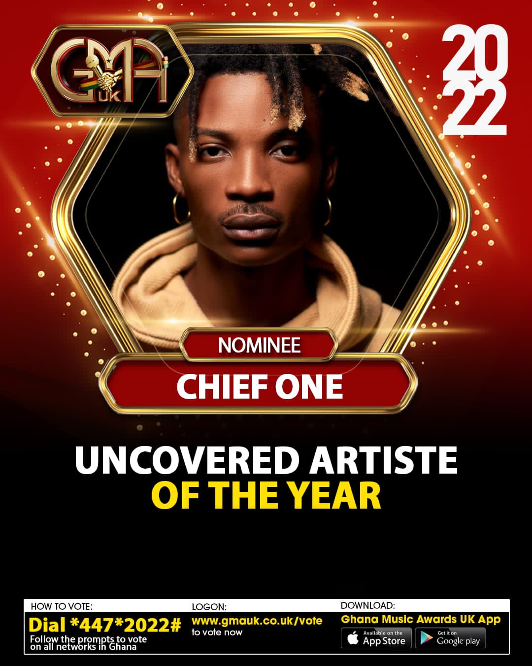 Chief One Ghana Music Awards UK Flyer