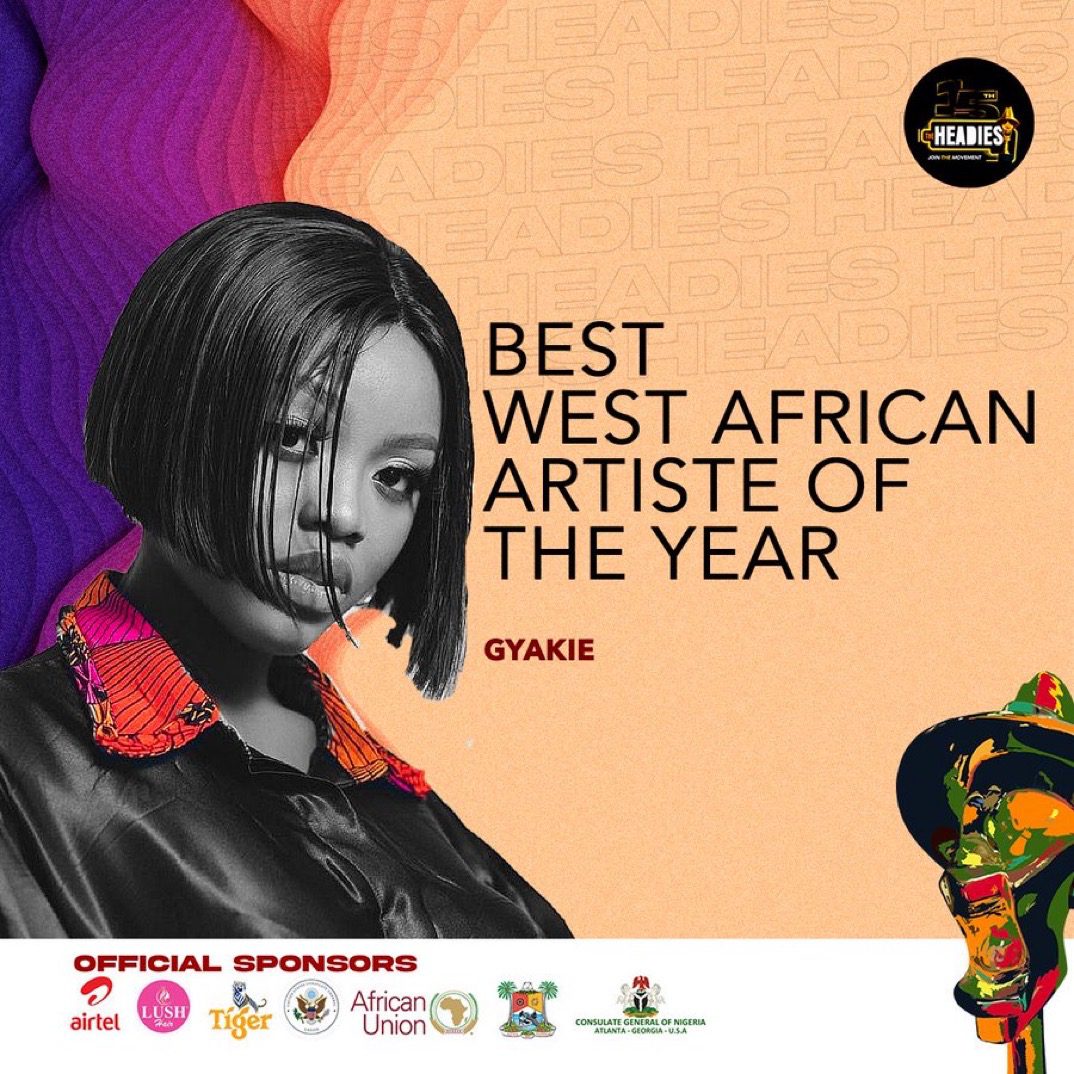 Gyakie Wins Best West African Artist At Nigeria’s 15th Headies Awards.