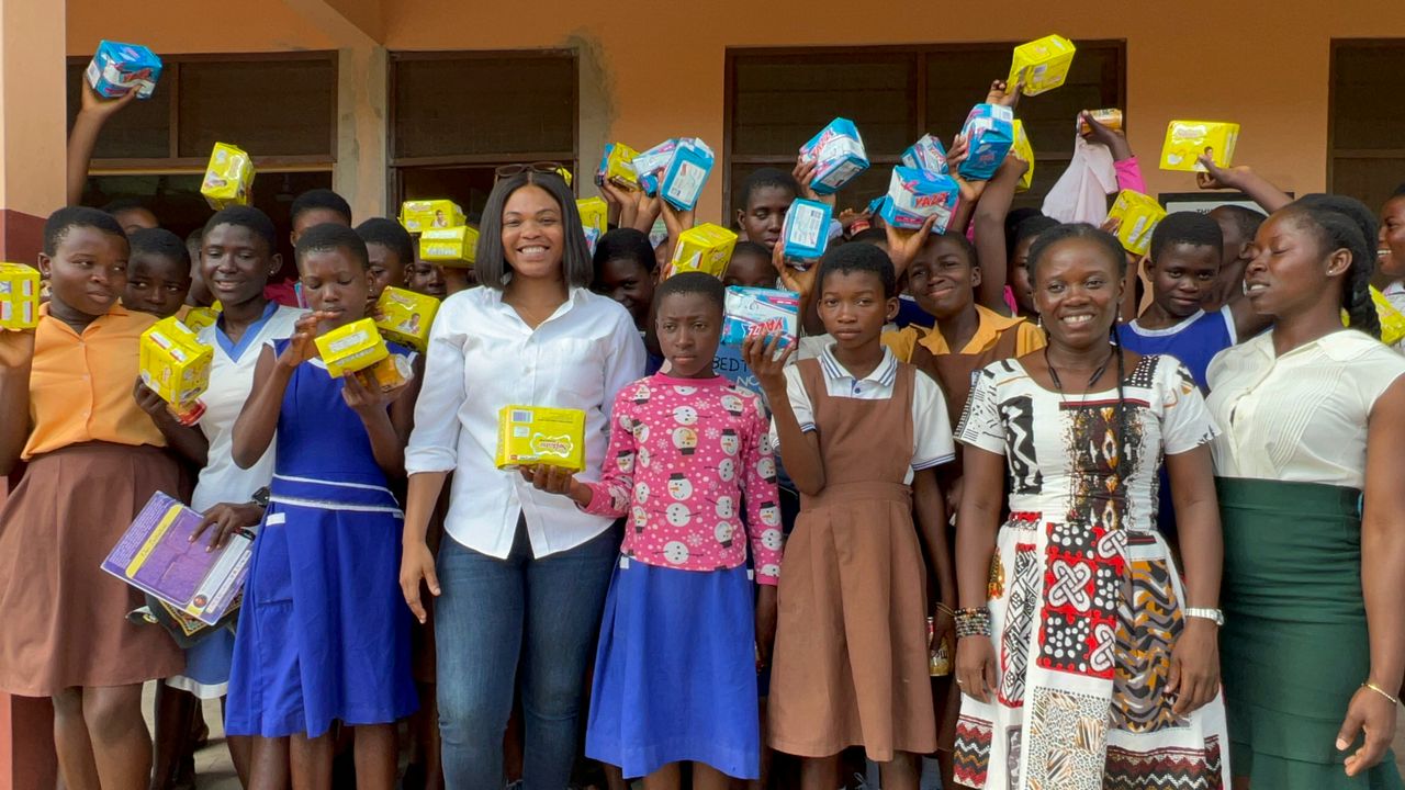 Doreen Avio Visits students Of Luom Presbyterian Basic School As Part Of International Day For The Girl-Child Celebration.
