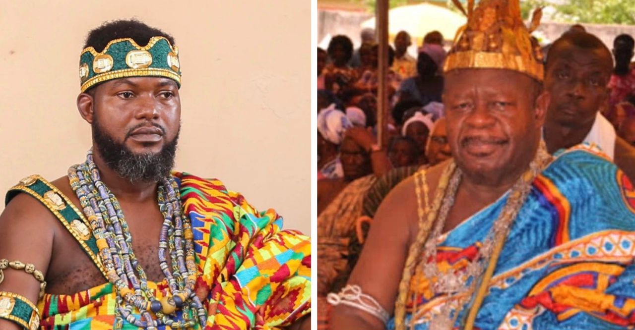 Sparqlyn Finally Meets The Paramount Chief Of Manya Krobo, Nene Sikite (II) Following His Recent Enstoolment As Chief.